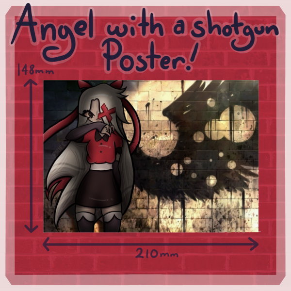 🪽 Vaggie Angel with a Shotgun Poster 🪽