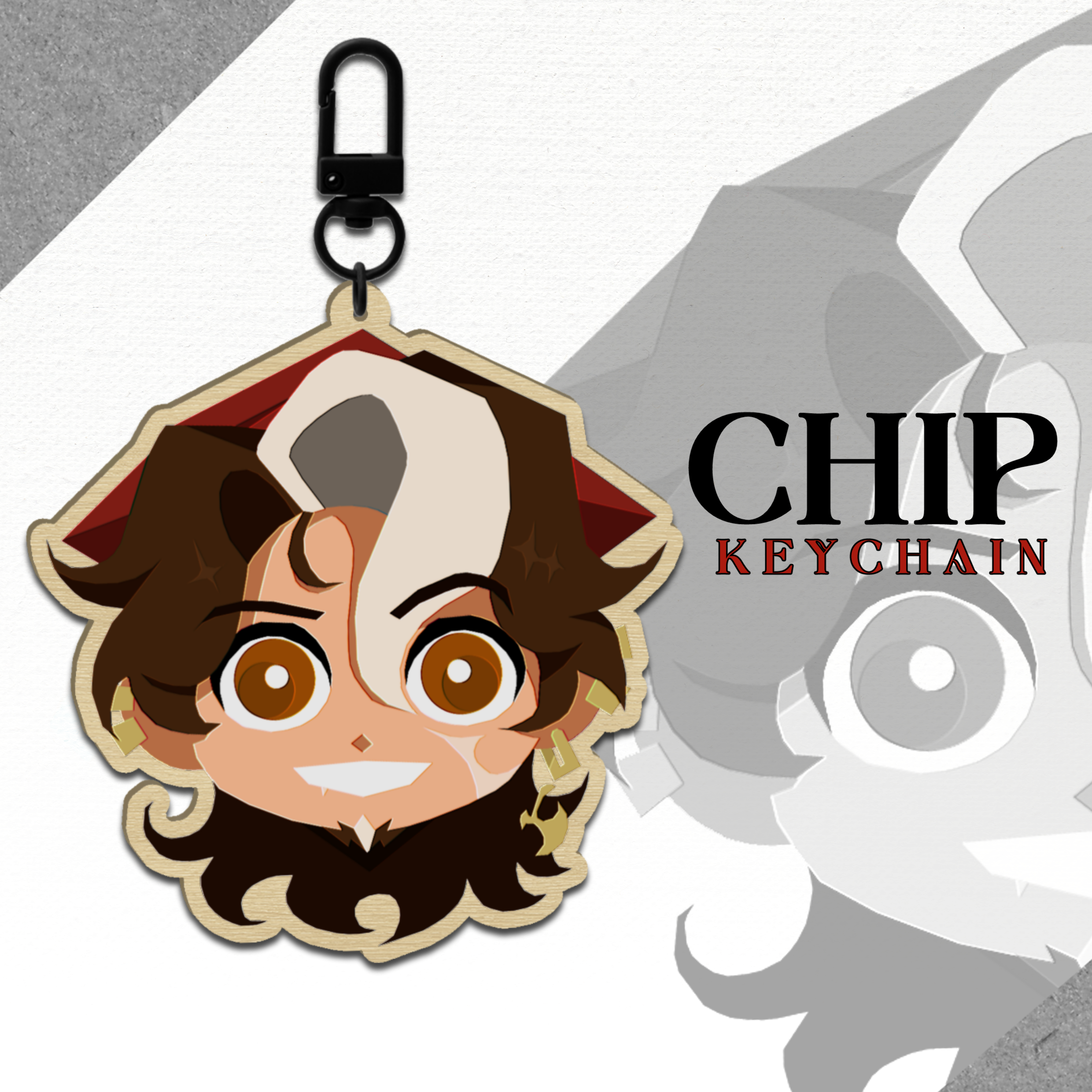 CHIP || Wood Keychain