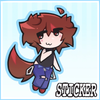 Put (OC) Blue Colored Edge Sticker