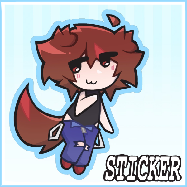 Put (OC) Blue Colored Edge Sticker
