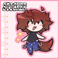 Put (OC) Pink Colored Edge Sticker