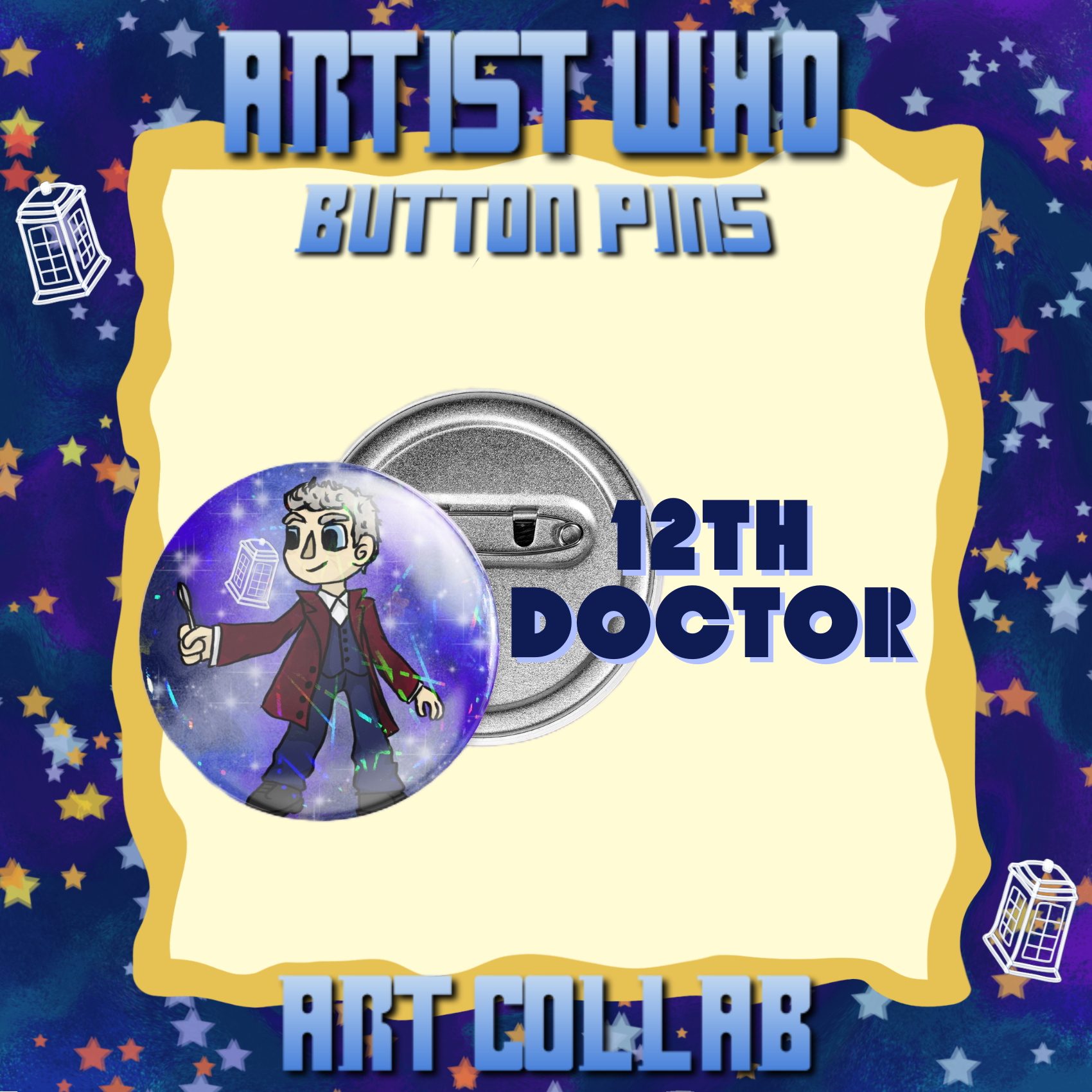 (ARTIST WHO) 12th Doctor - Button Pin