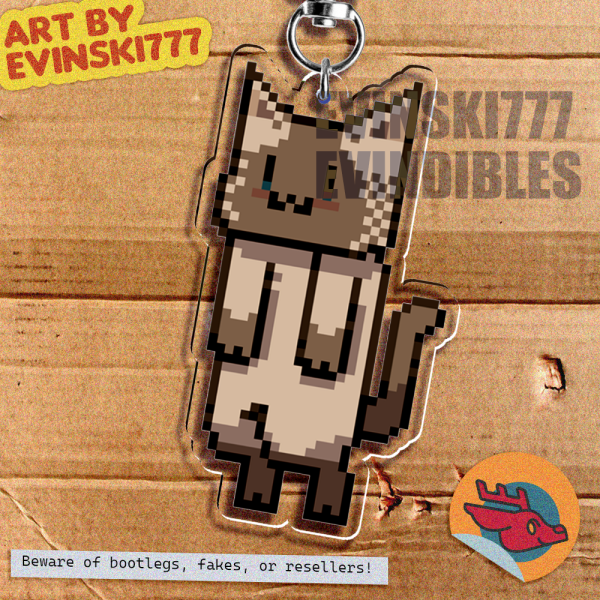 Siamese Cat Cats Pixel Art Acrylic Keychains