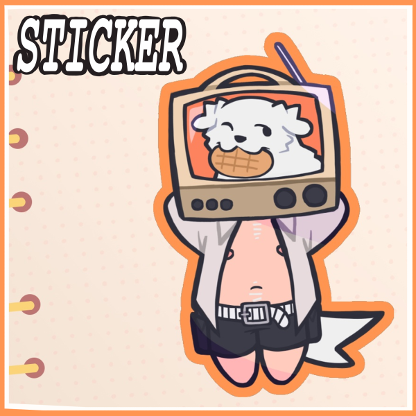 Local Hobo Orange Colored Edge Sticker