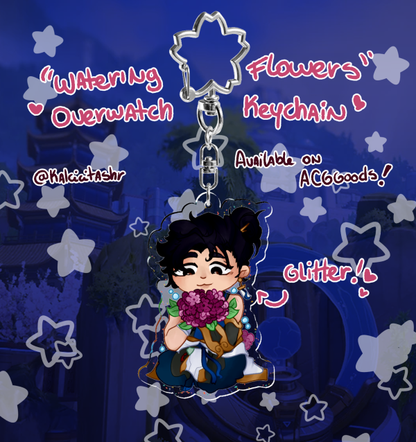 Watering Flowers - Wuyang Acrylic Keychain