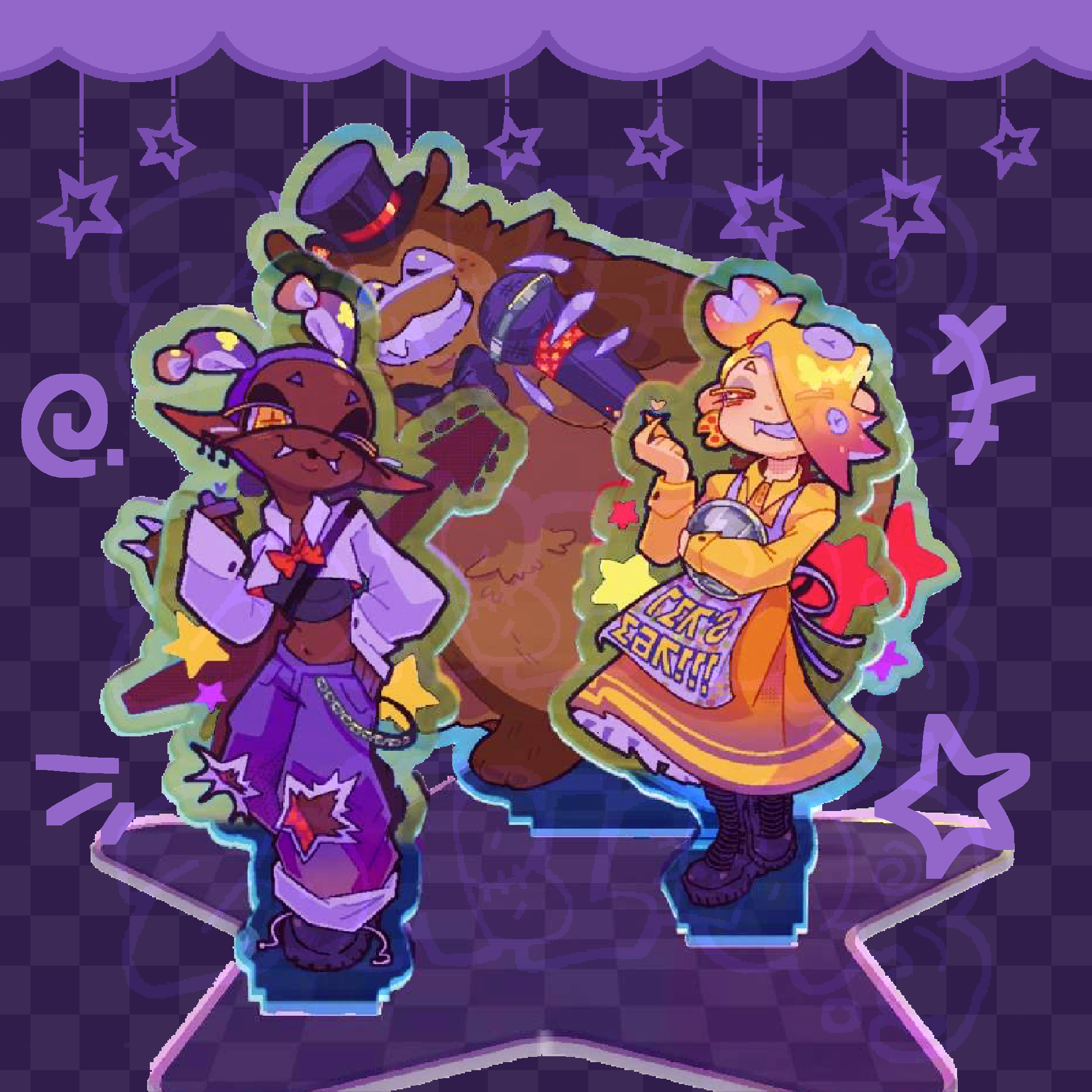 DEEPCUT X FNAF Rainbow Triple Acrylic Standee