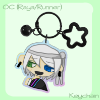 Raya/Runner Rainbow Acrylic keychain
