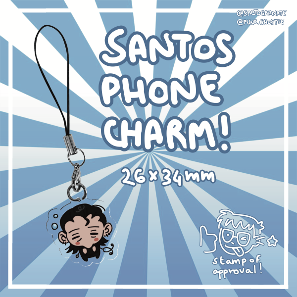 santos phone charm. very tiny
