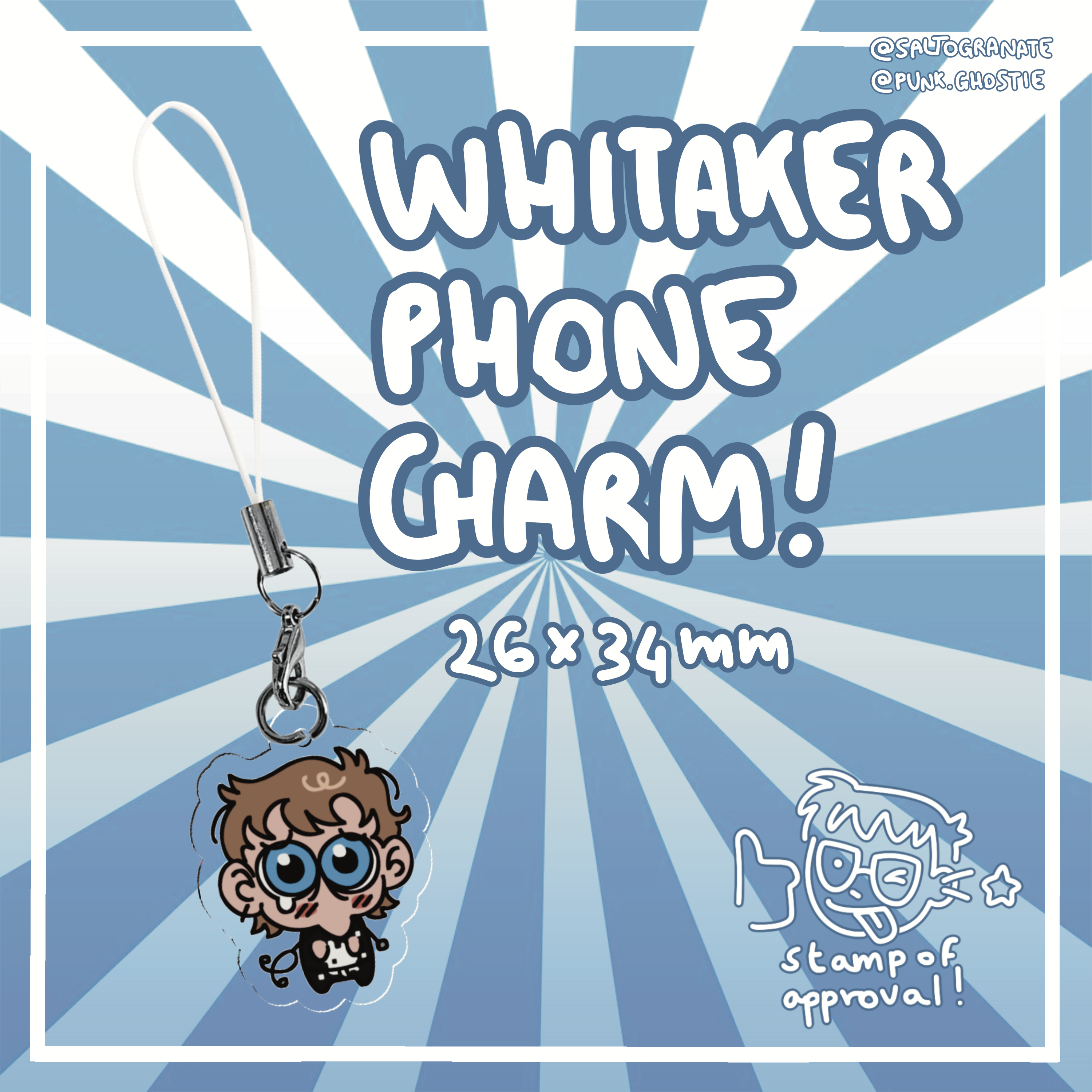 whitaker phone charm. very tiny