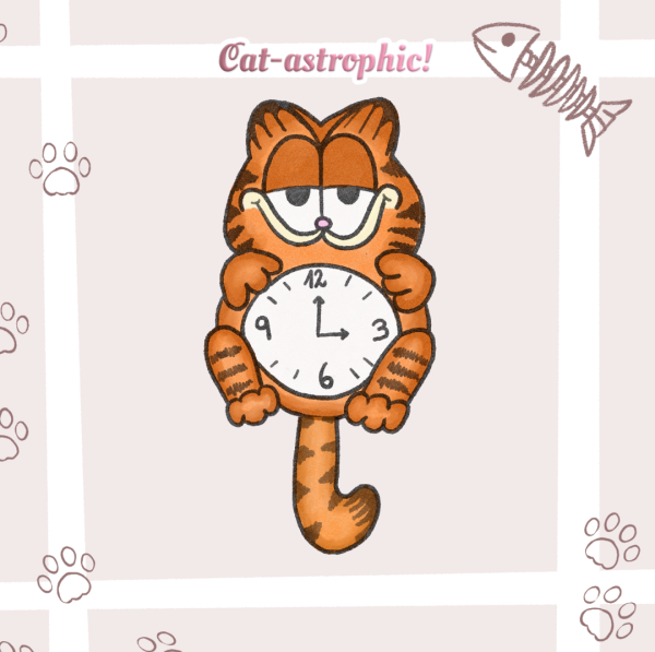 Tail-wagging Garfield keychain