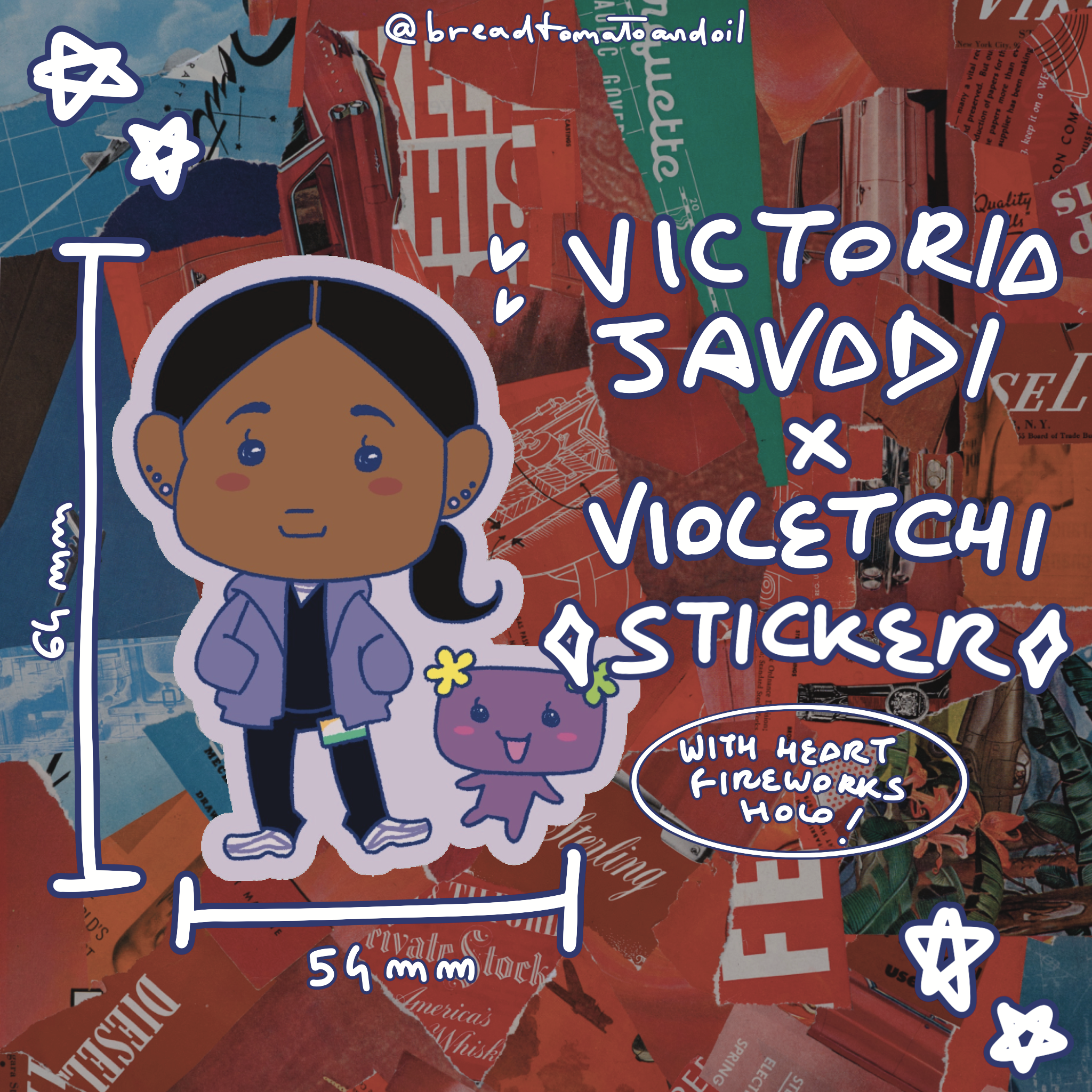 victoria javadi X violetchi holo sticker !