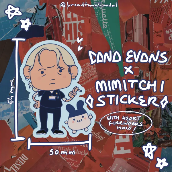 dana evans X mimitchi holo sticker !