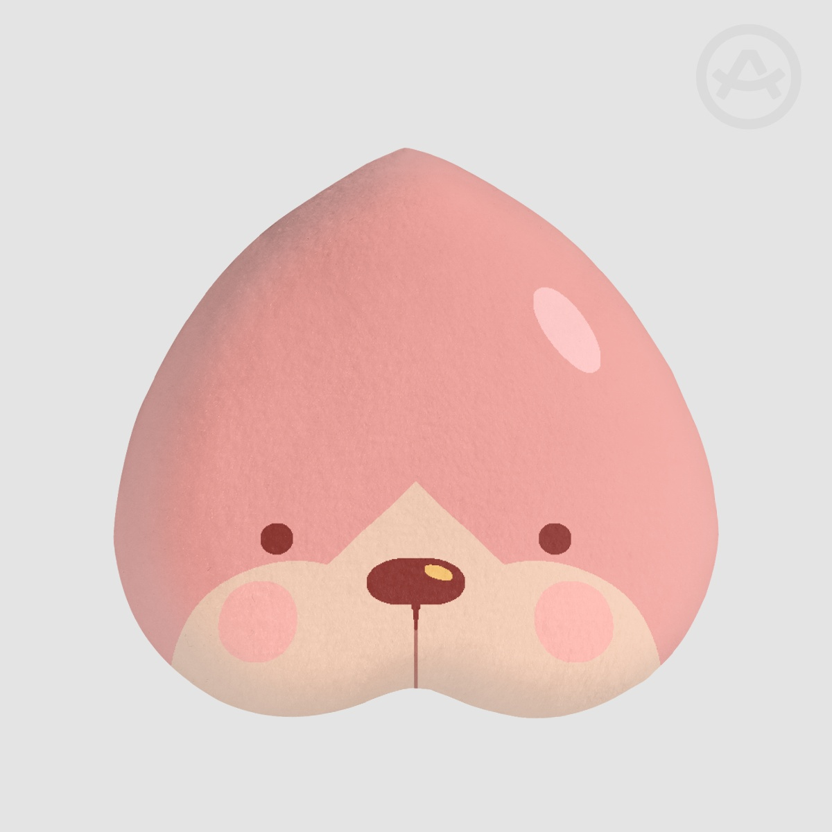 PEACHDOG - PEACHDOG PLUSH BADGE (5.7x5.4cm plush pin-back badge)