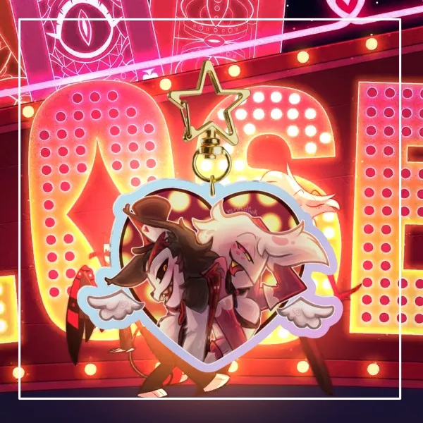 HuskerDust Rainbow Keychain HAZBIN HOTEL FANMERCH