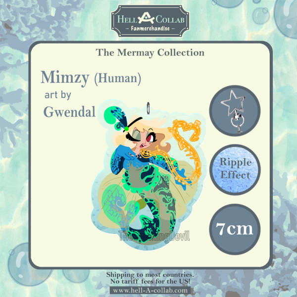 Mimzy human - Ripple Keychain - Hellacollab Mermay Collection