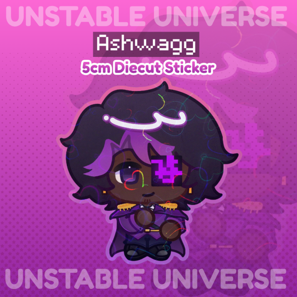 Ashwagg - Unstable Universe - Colored Edge Die Cut Stickers