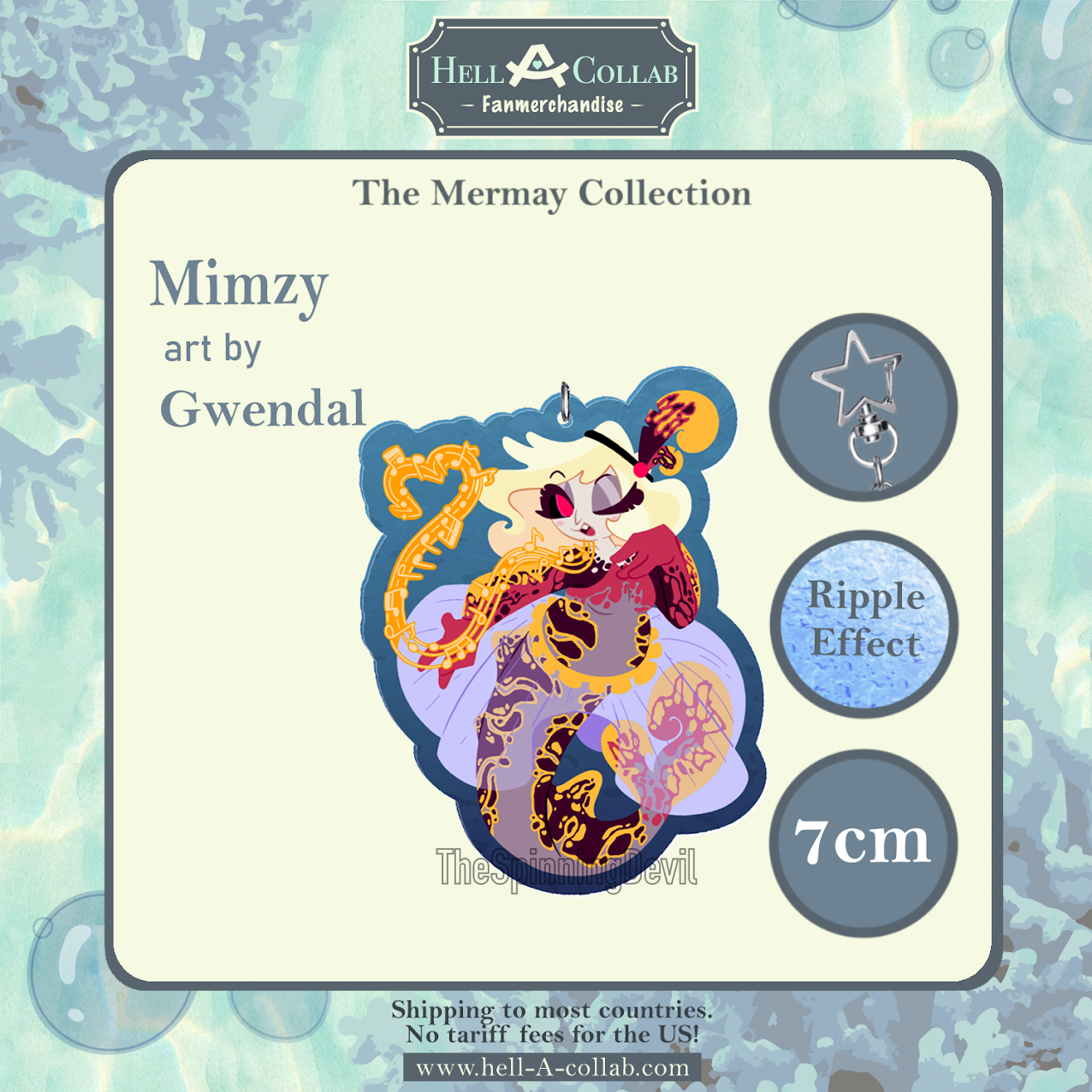 Mimzy - Ripple Keychain - Hellacollab Mermay Collection