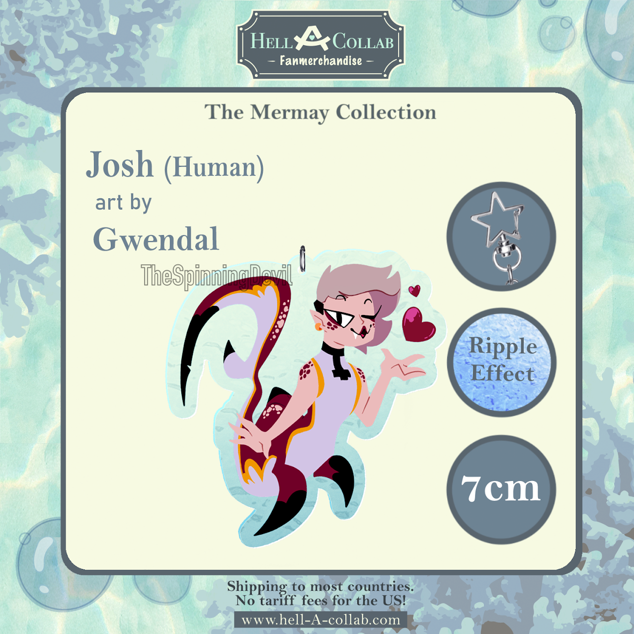Josh - Ripple Keychain - Hellacollab Mermay Collection
