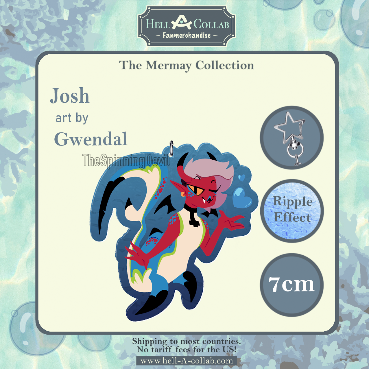 Josh - Ripple Keychain - Hellacollab Mermay Collection