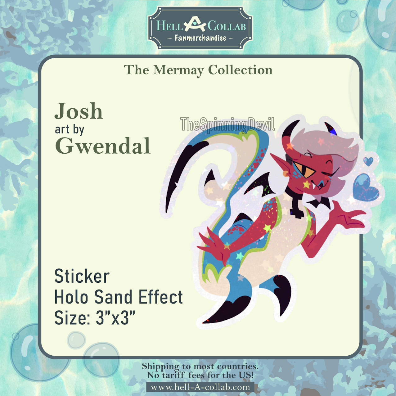 Josh - Sticker - Hellacollab Mermay Collection