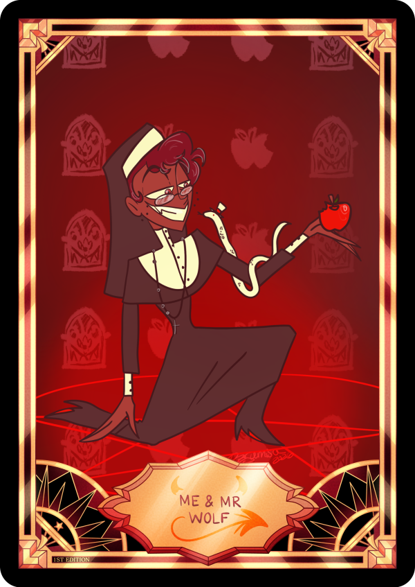 Me and Mr Wolf AU Hazbin Hotel Card