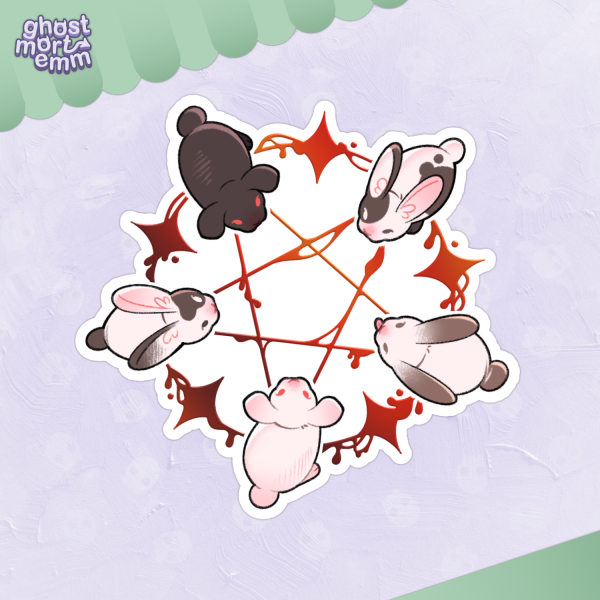 Rabbit Ritual Foil Sticker