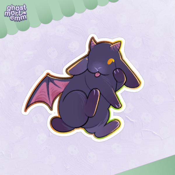 Devil Bunny Foil Sticker