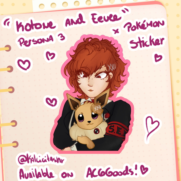 Kotone & Eevee - Persona x Pokemon Sticker