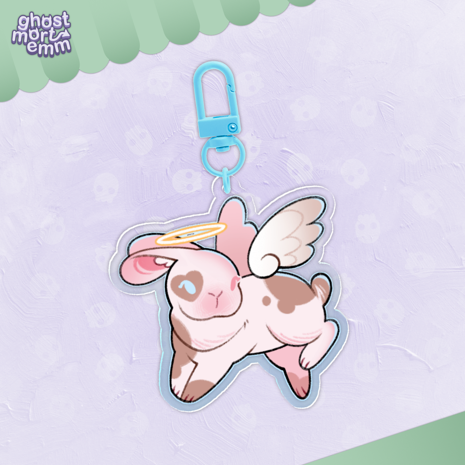 Angel Bunny Keychain