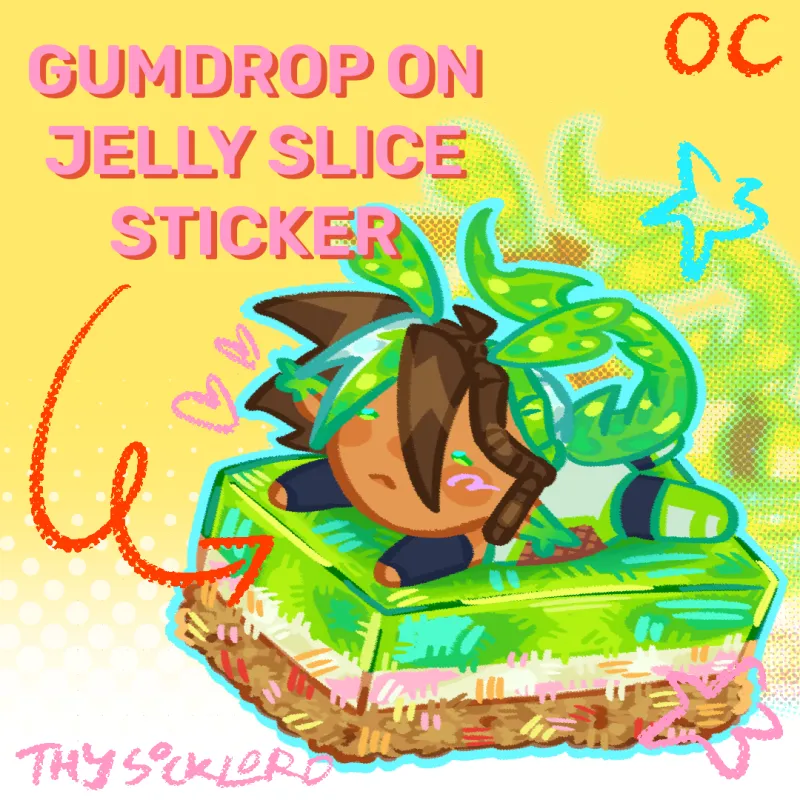 Gumdrop on Jelly Slice sticker by ThySockLord - ACGGOODS