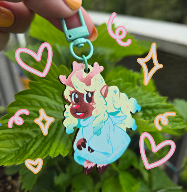 Noelle 2.5in Full Bleed Wood Keychain