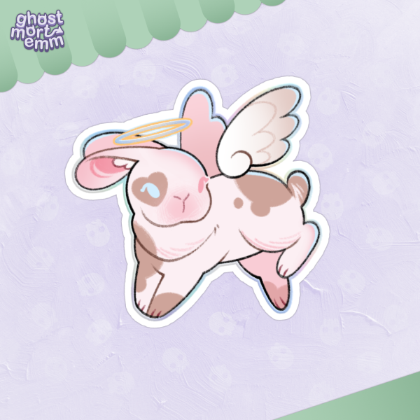 Angel Bunny Foil Sticker