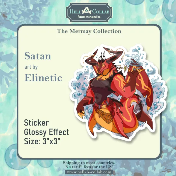 Satan - Sticker - Hellacollab Mermay Collection