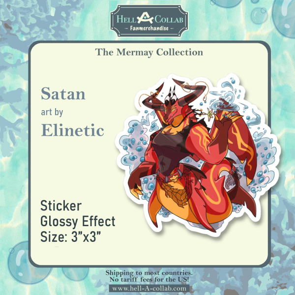 Satan - Sticker - Hellacollab Mermay Collection