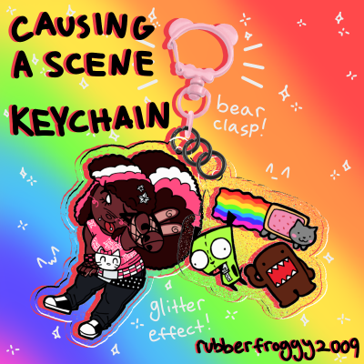 Causing A Scene - Scene Girl 2-Piece Keychains