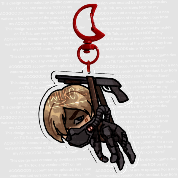 Leon Kennedy Cyber Armour Concept Art Chibi Keyring (large)