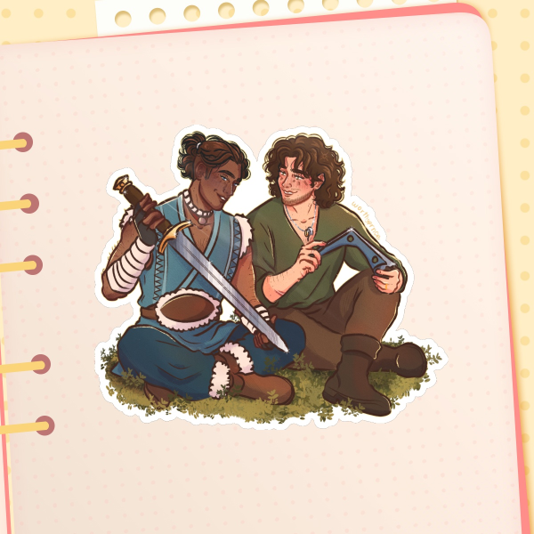Sokka & Gwaine Die Cut Stickers