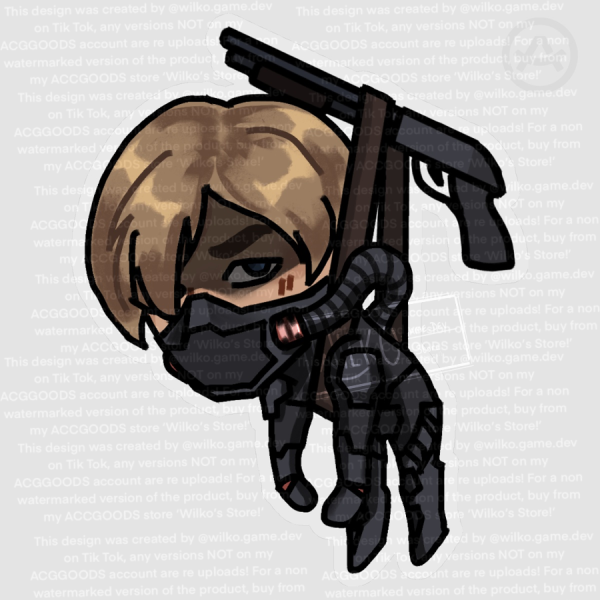 Leon Kennedy Cyber Armour Concept Art Chibi Sticker
