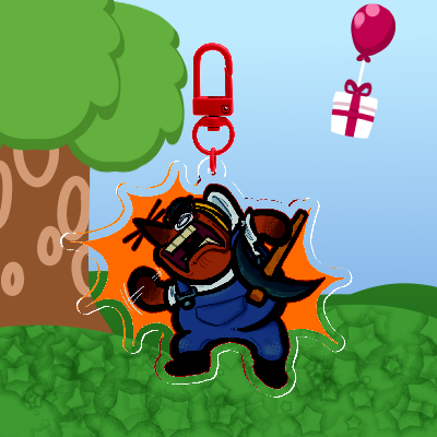Mr. Resetti Acrylic Keychain
