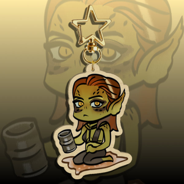 Lae'zel Wood Keychain