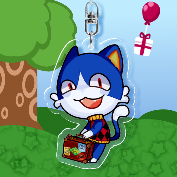 Rover Animal Crossing Keychain