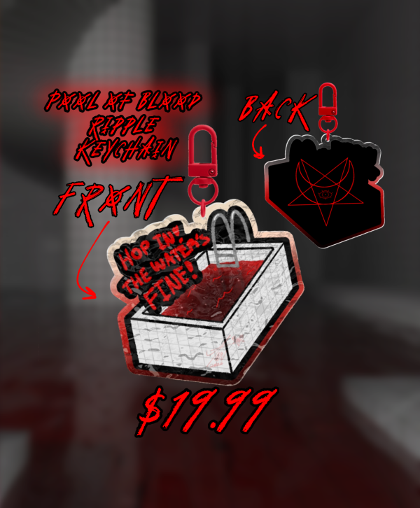 Pool of Blood ripple keychain (liminal spaces)