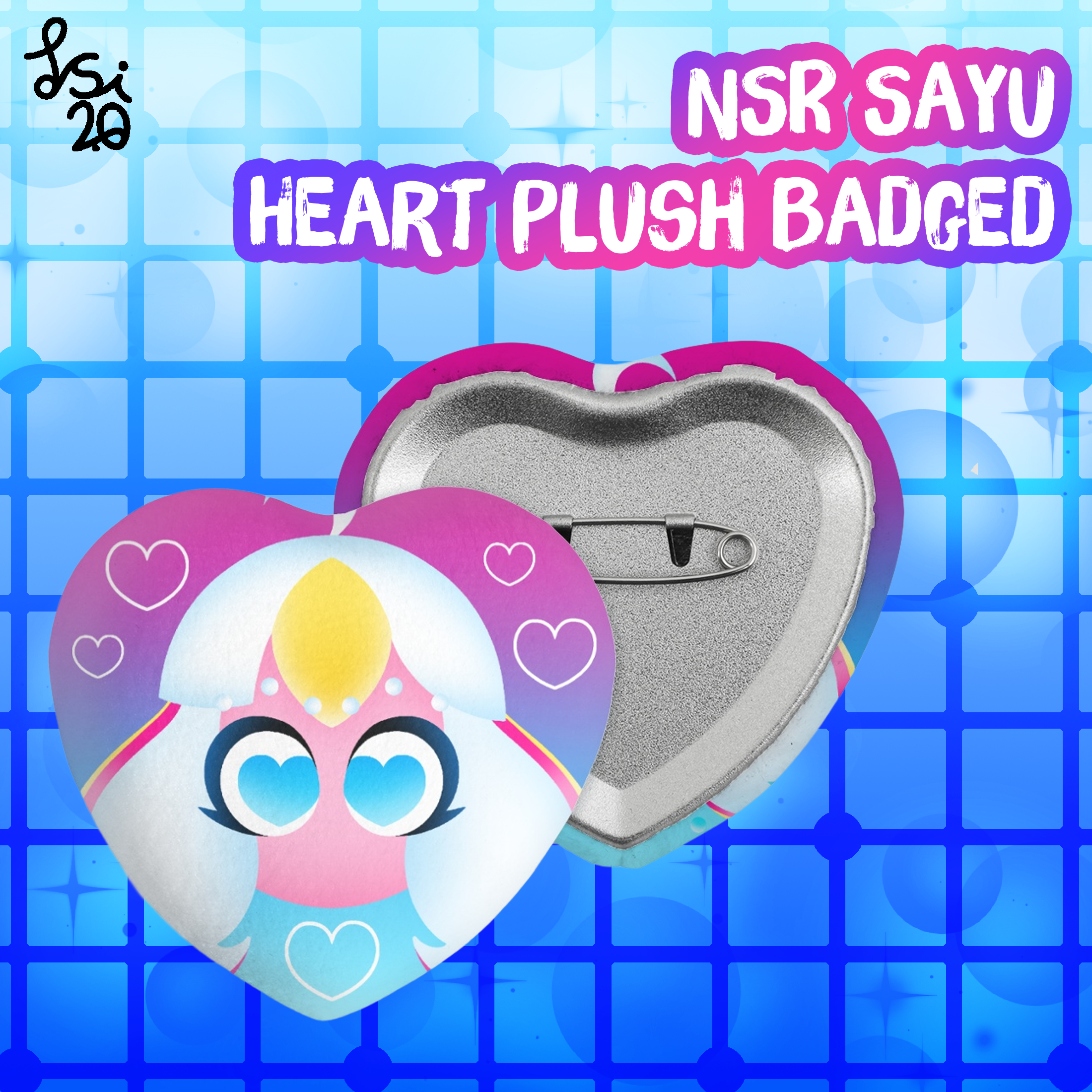 NSR Sayu Heart Plush Badge