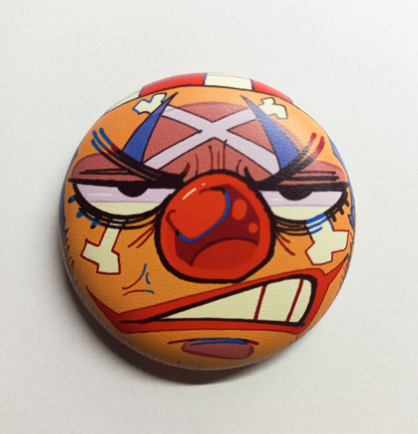 Don't touch the nose! - Buggy the Clown Interactive Badge (58mm)