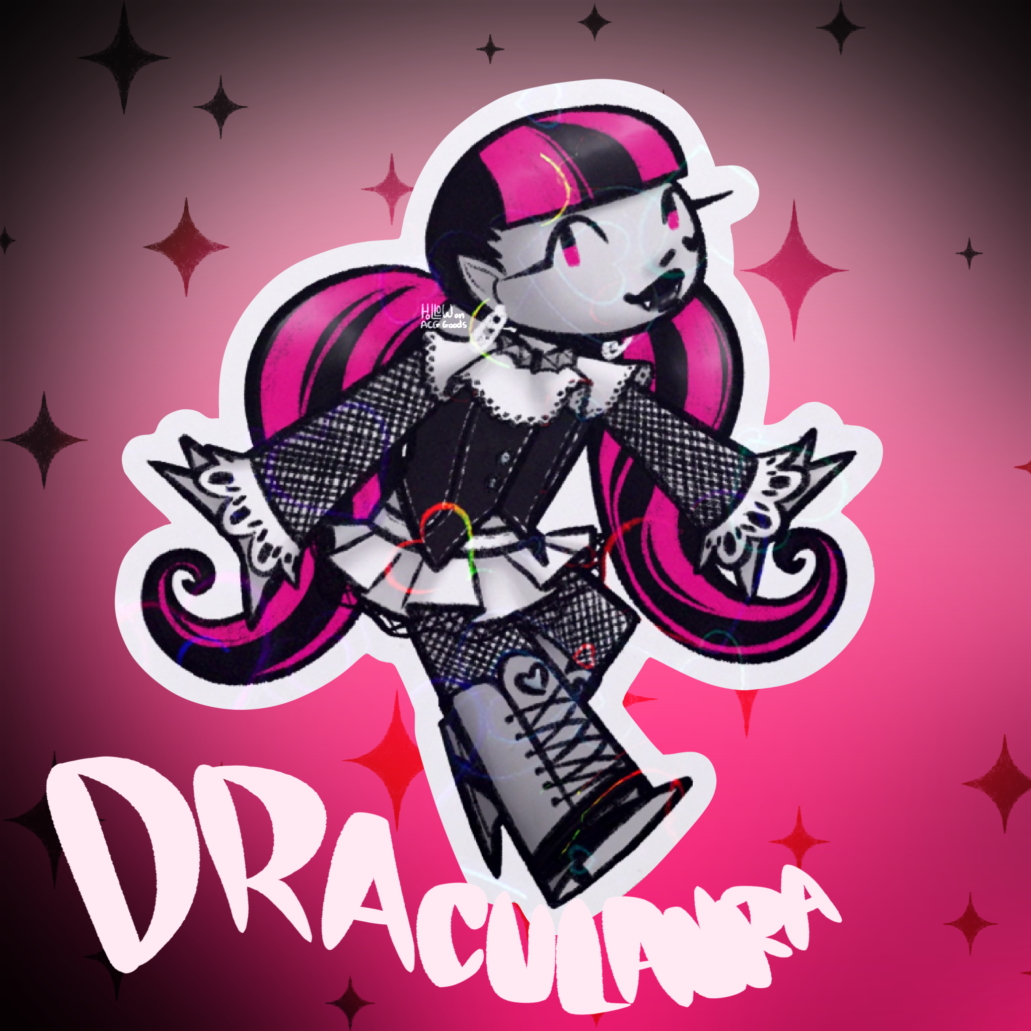 Draculaura Reel Drama MH G1 Holo Heart Sticker