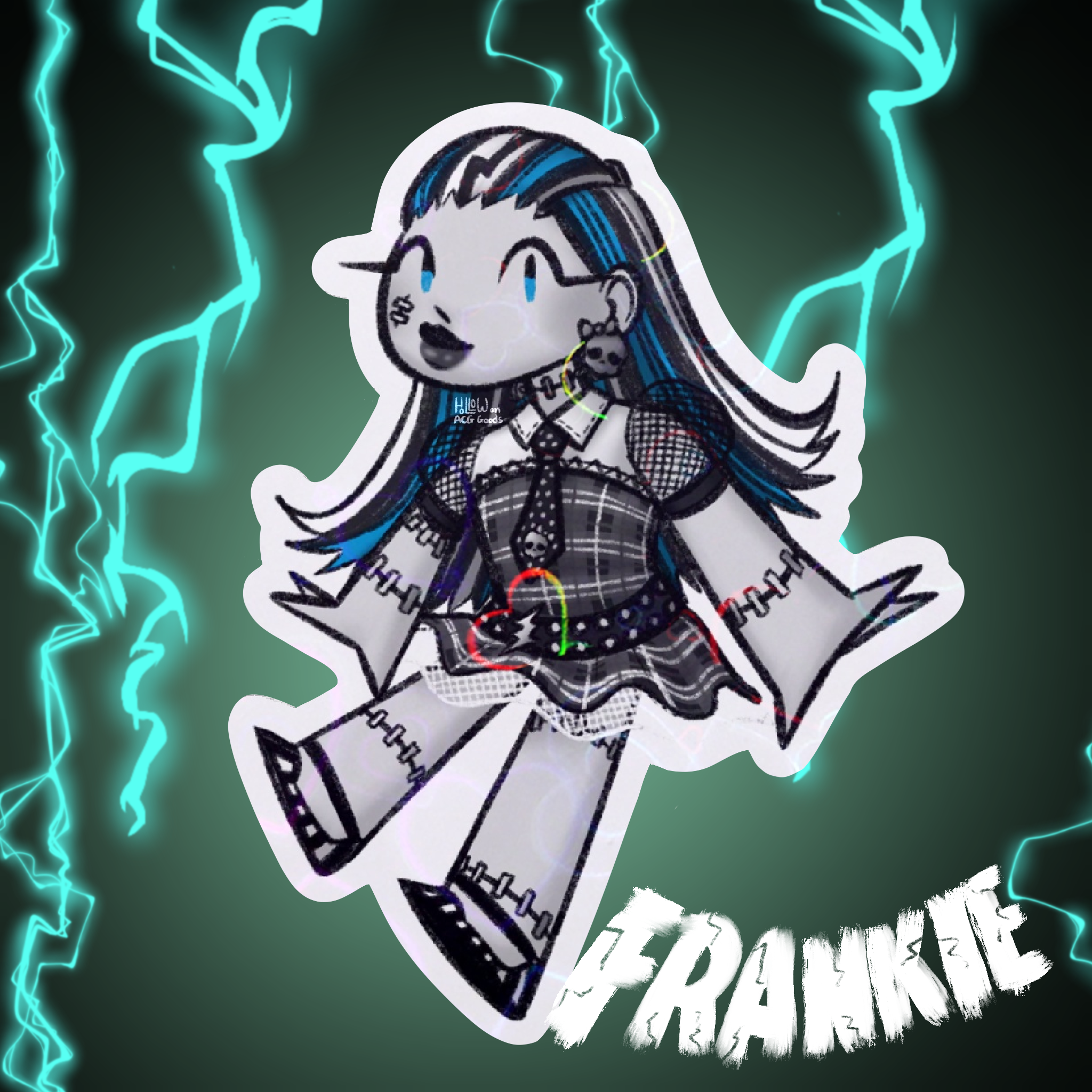 Frankie Reel Drama MH G1 Holo Heart Sticker