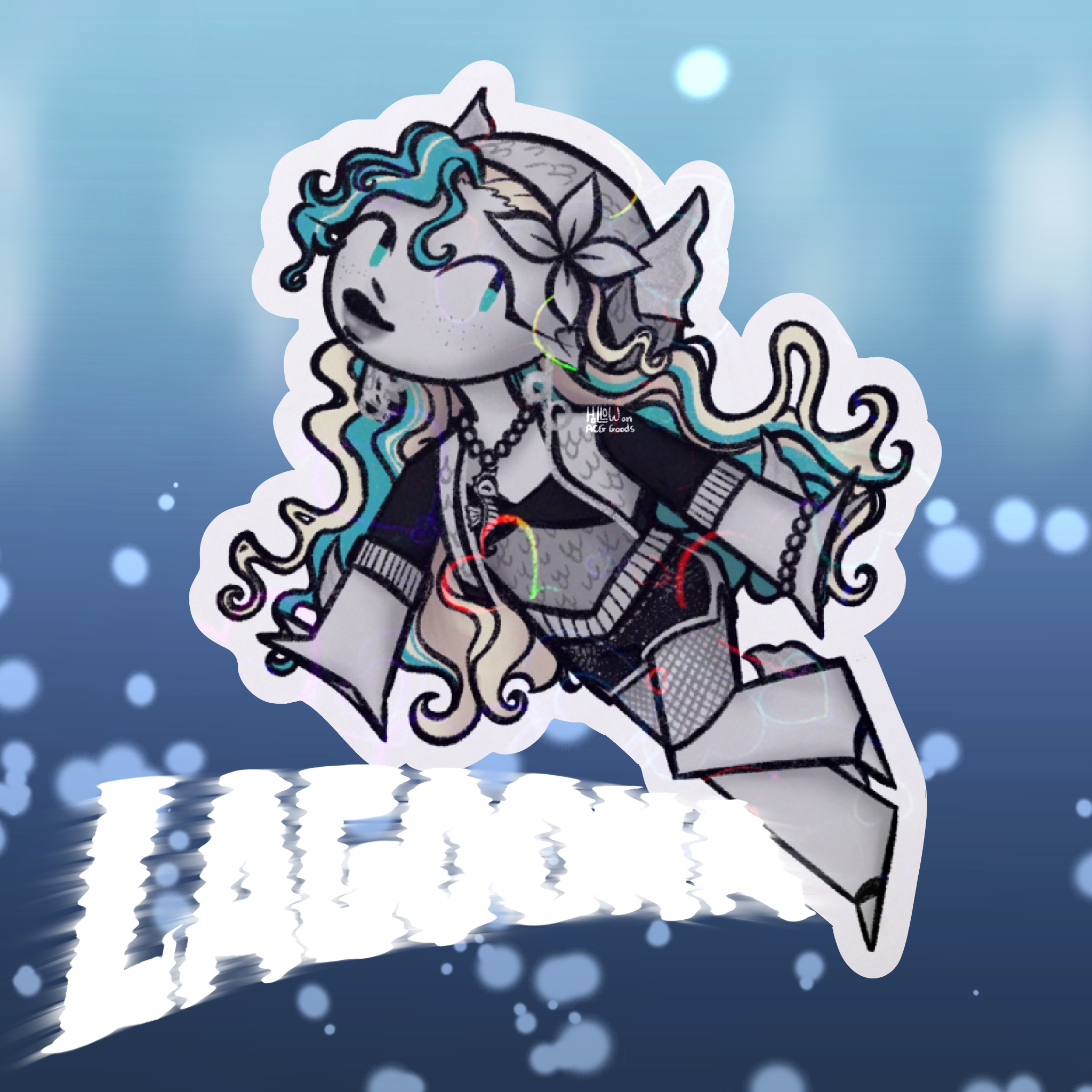 Lagoona Reel Drama MH G1 Holo Heart Sticker