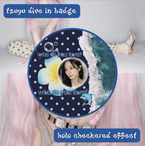 tzuyu dive in button pin