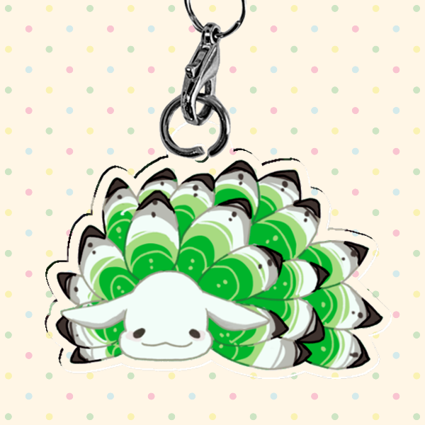 Aromantic Pride Sea Slug Phone Charm | Vibrant Nudibranches