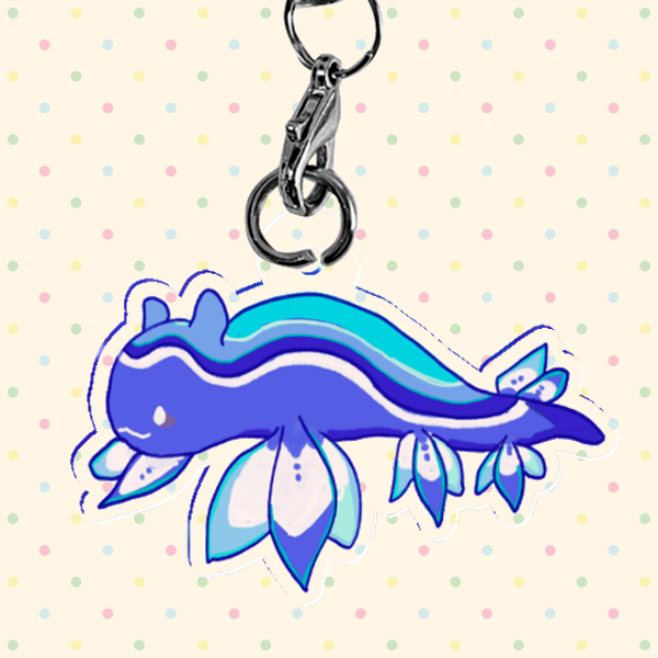 Gay Pride Sea Slug Phone Charm | Vibrant Nudibranches